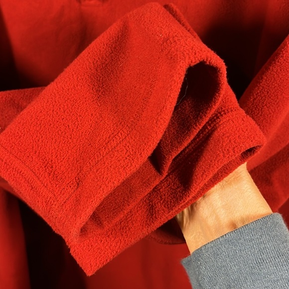 EXC The North Face Micro Fleece Zip Neck Pullover Top Men’s XL Burnt Red - Picture 8 of 17
